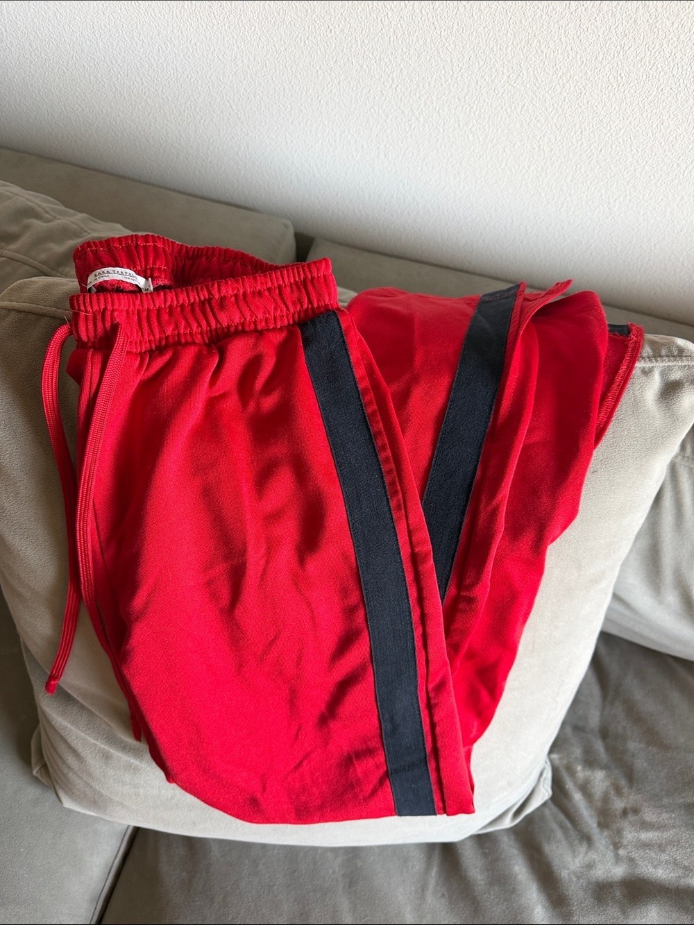 Zara Athletic Track Pants with Black Stripe